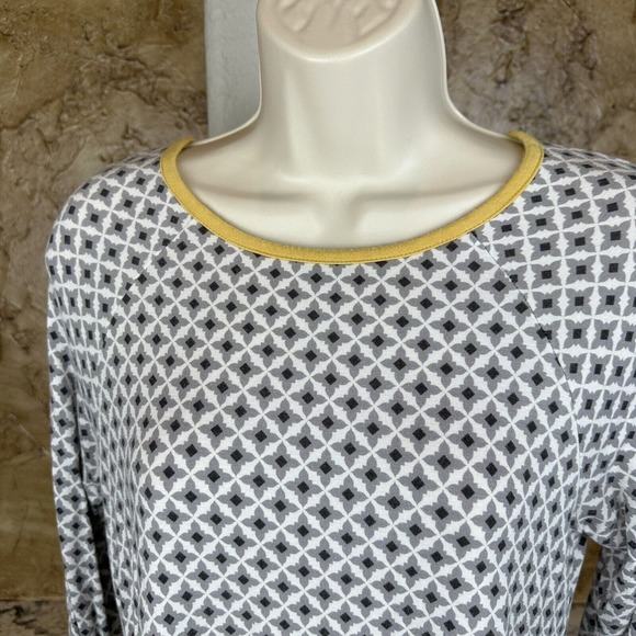 Matilda Jane Gray White Tunic 3/4 Length Sleeves Top Shirt Women's Small S‎ - Picture 3 of 5